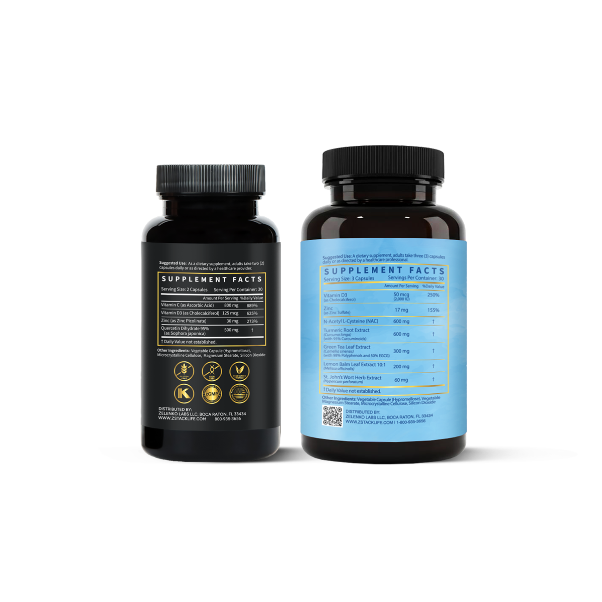 Z-Stack® and Z-Calm™ Dietary Supplement for Calm, focused days and immune support