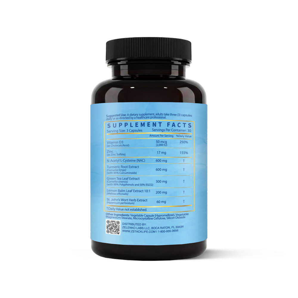 Zelenko Z-Calm™ Dietary Supplement for Calm, focused days and immune support